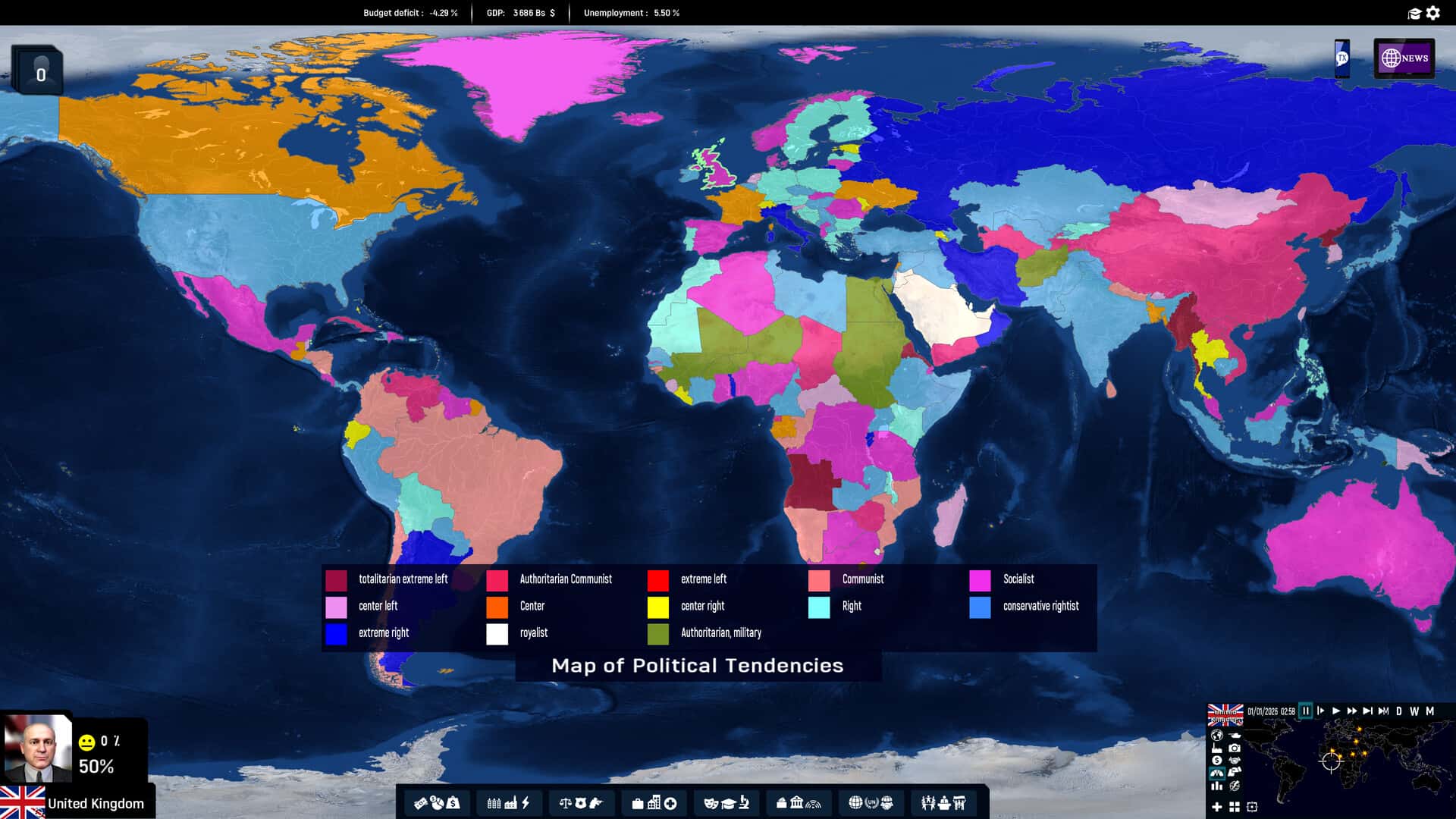 地缘政治模拟器 2026(Geo-Political Simulator 2026 Edition)
