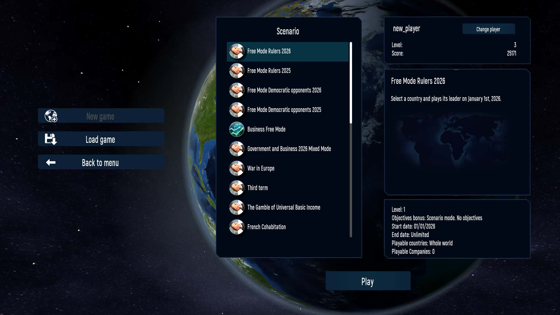 地缘政治模拟器 2026(Geo-Political Simulator 2026 Edition)